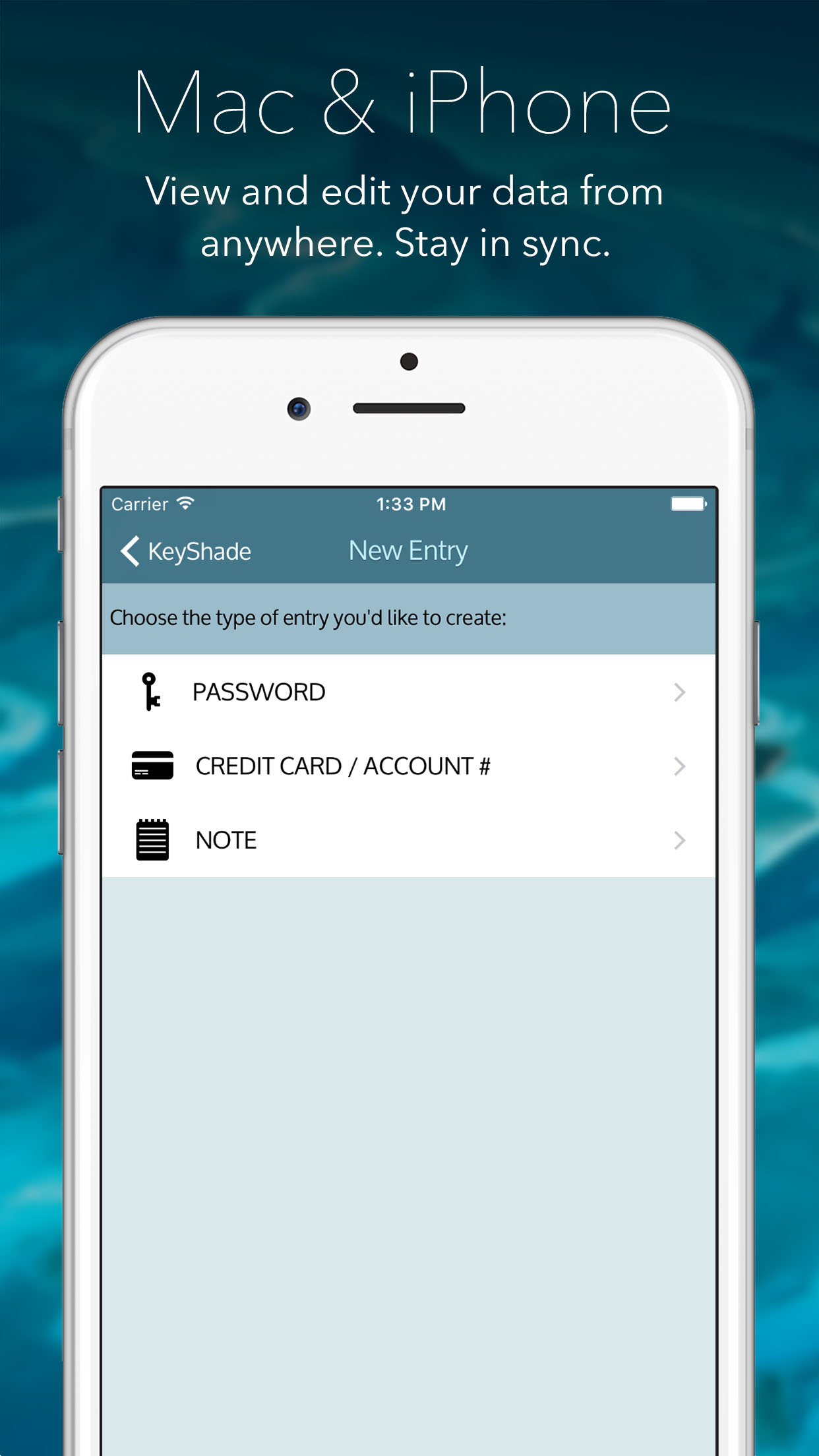 KeyShade iOS screenshot